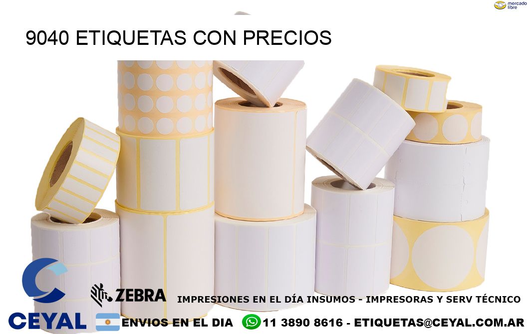 9040 etiquetas con precios