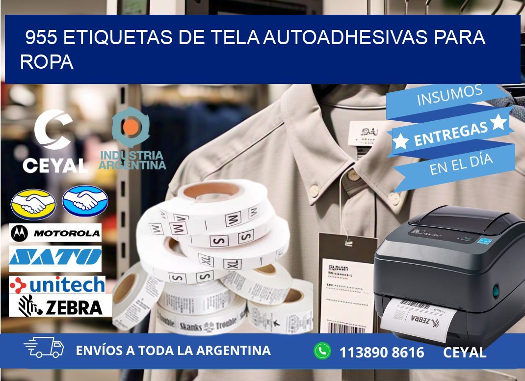 955 Etiquetas de tela autoadhesivas para ropa