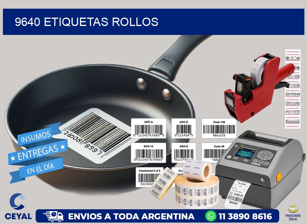 9640 etiquetas rollos