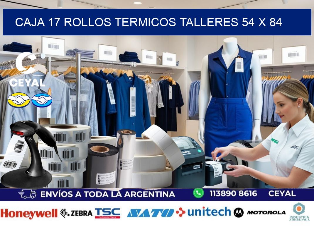 CAJA 17 ROLLOS TERMICOS TALLERES 54 x 84
