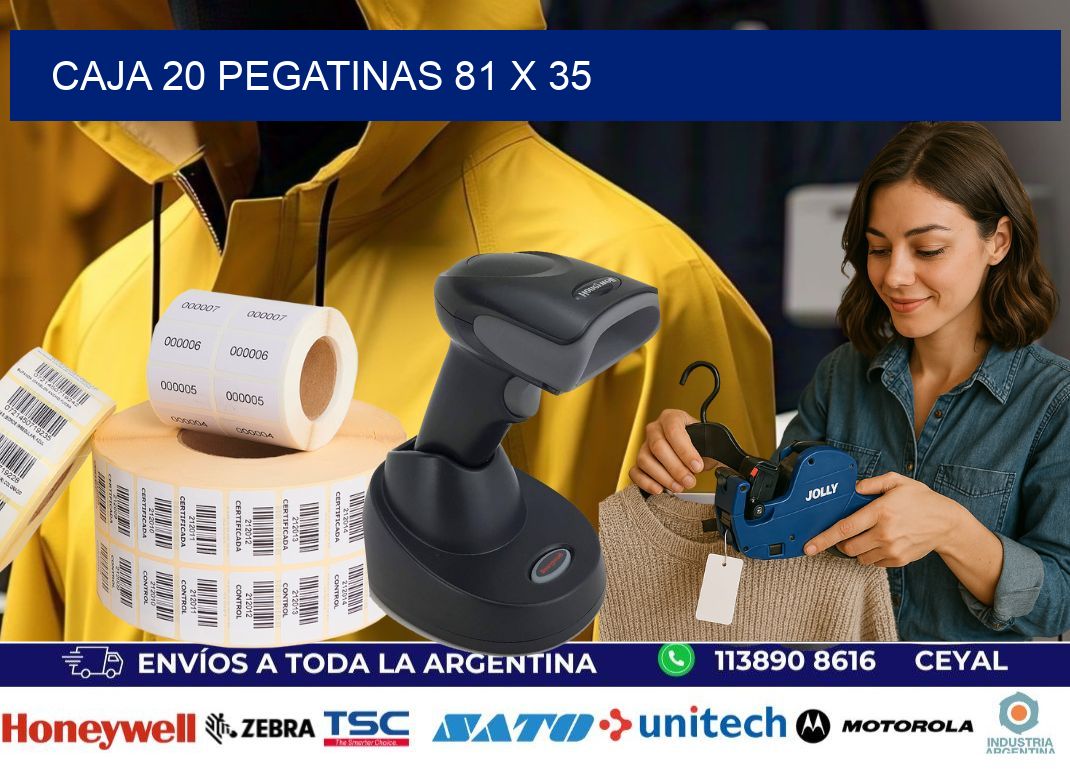 CAJA 20 PEGATINAS 81 x 35