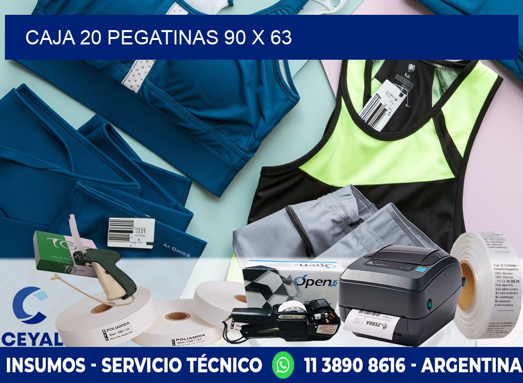 CAJA 20 PEGATINAS 90 x 63