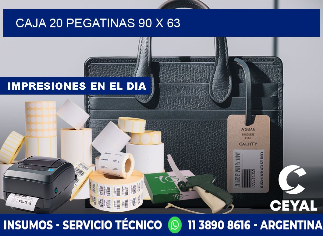 CAJA 20 PEGATINAS 90 x 63