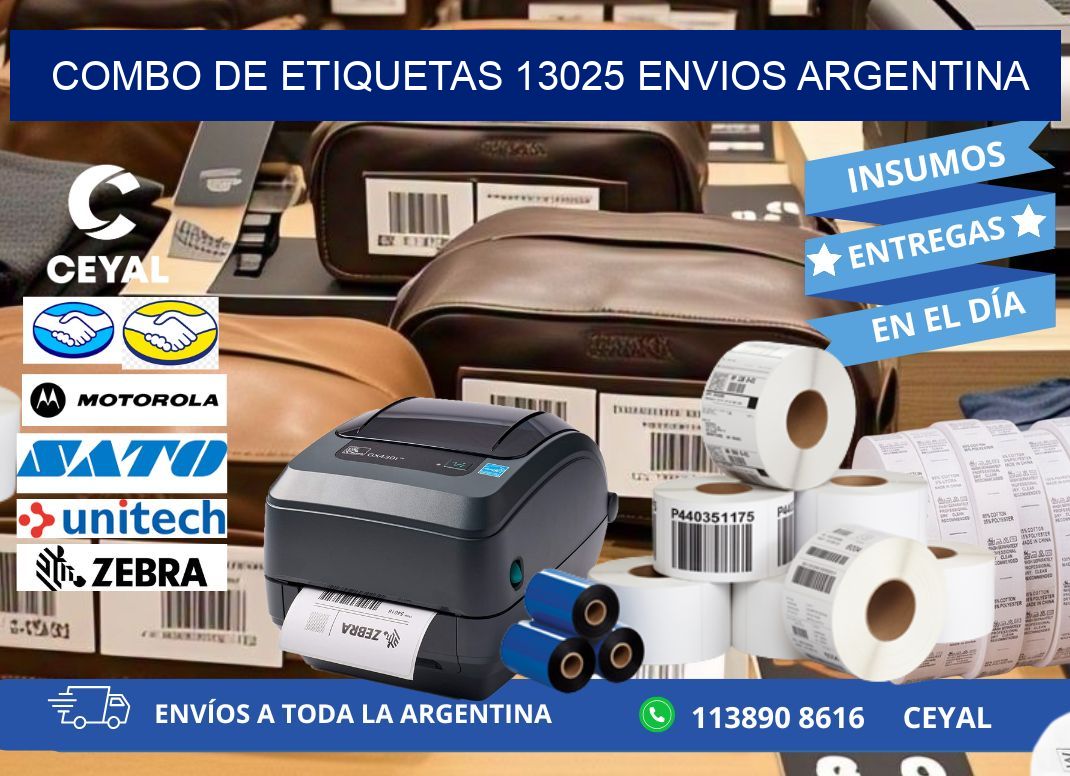 Combo de etiquetas 13025 ENVIOS ARGENTINA