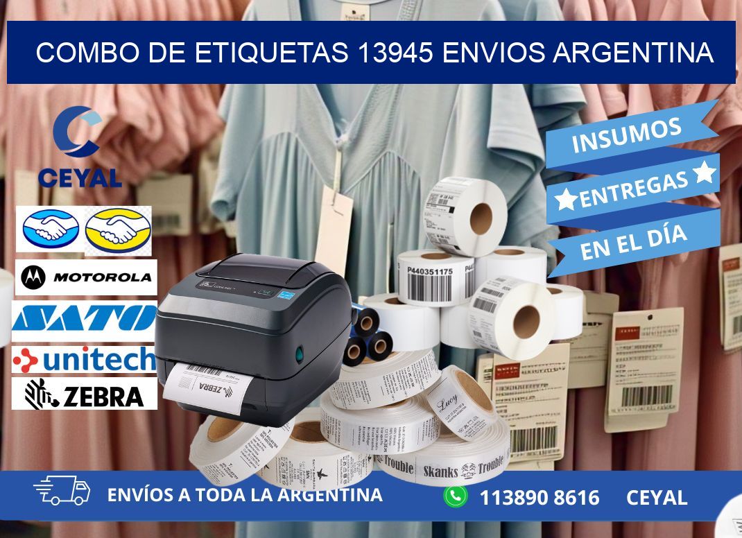 Combo de etiquetas 13945 ENVIOS ARGENTINA
