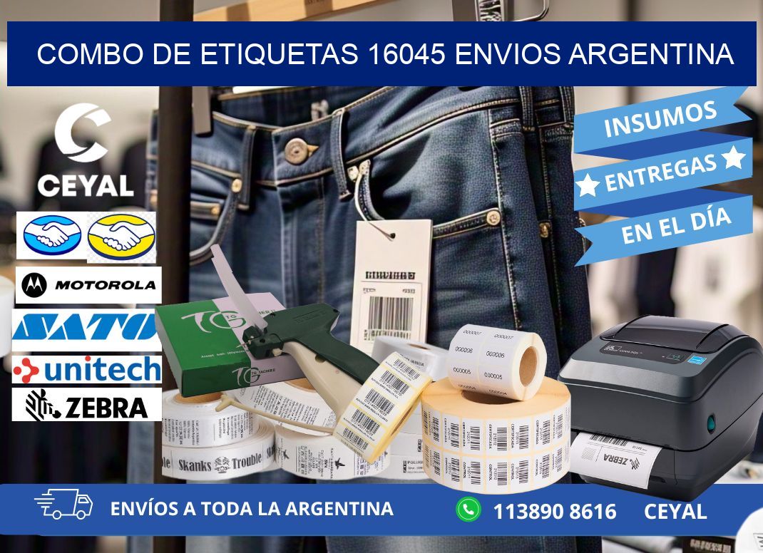 Combo de etiquetas 16045 ENVIOS ARGENTINA
