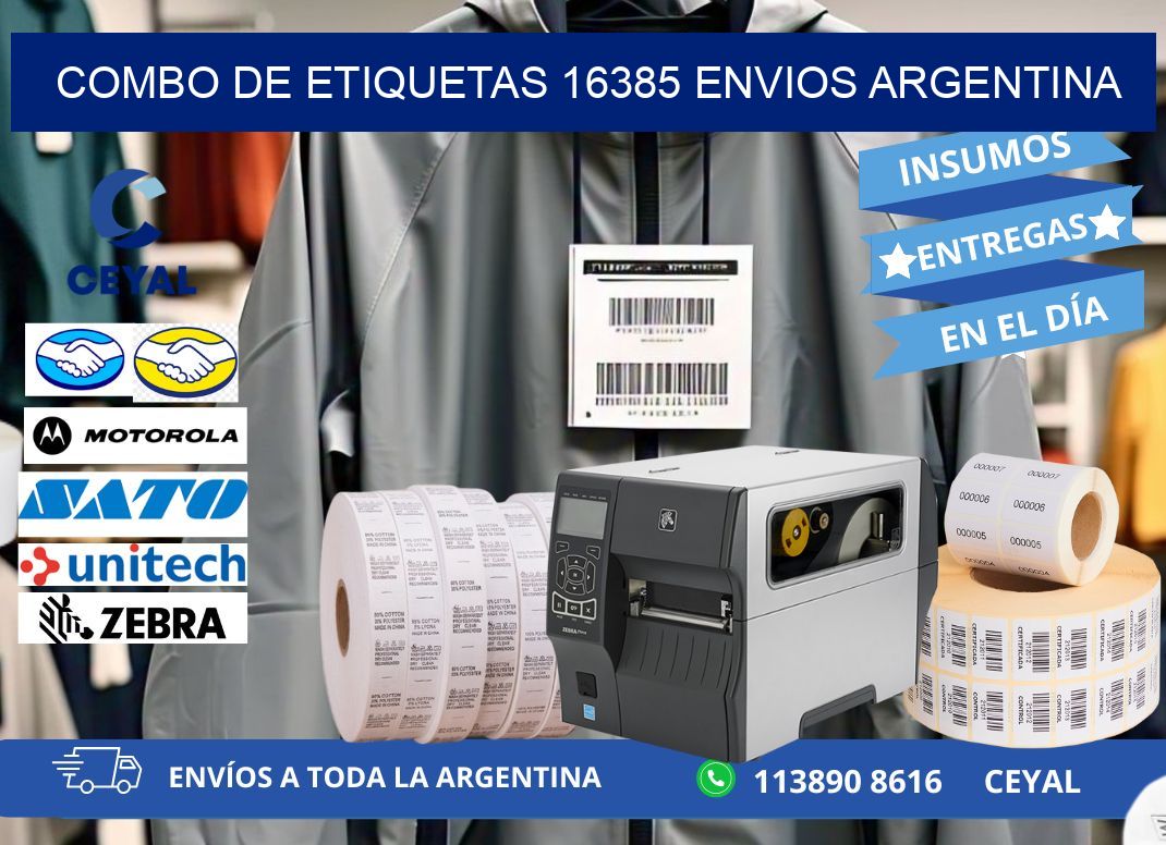Combo de etiquetas 16385 ENVIOS ARGENTINA