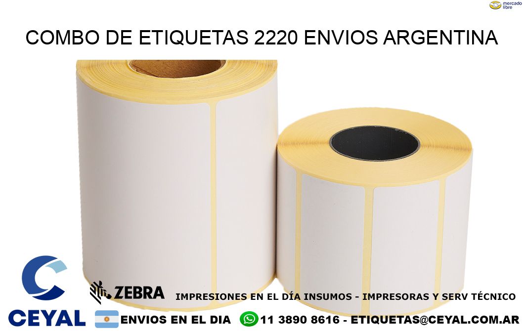 Combo de etiquetas 2220 ENVIOS ARGENTINA