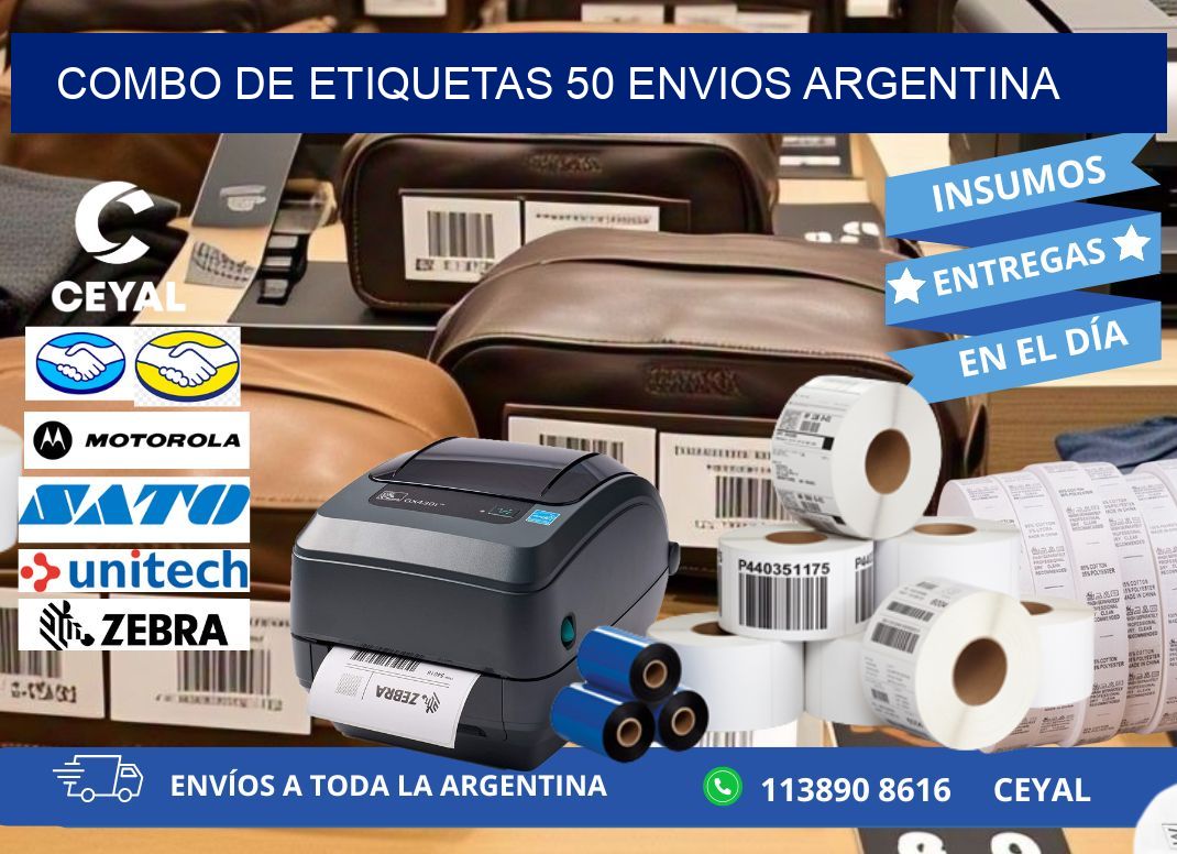Combo de etiquetas 50 ENVIOS ARGENTINA
