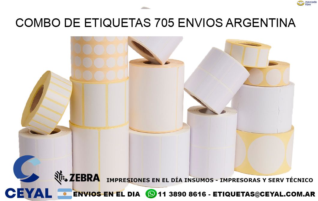 Combo de etiquetas 705 ENVIOS ARGENTINA
