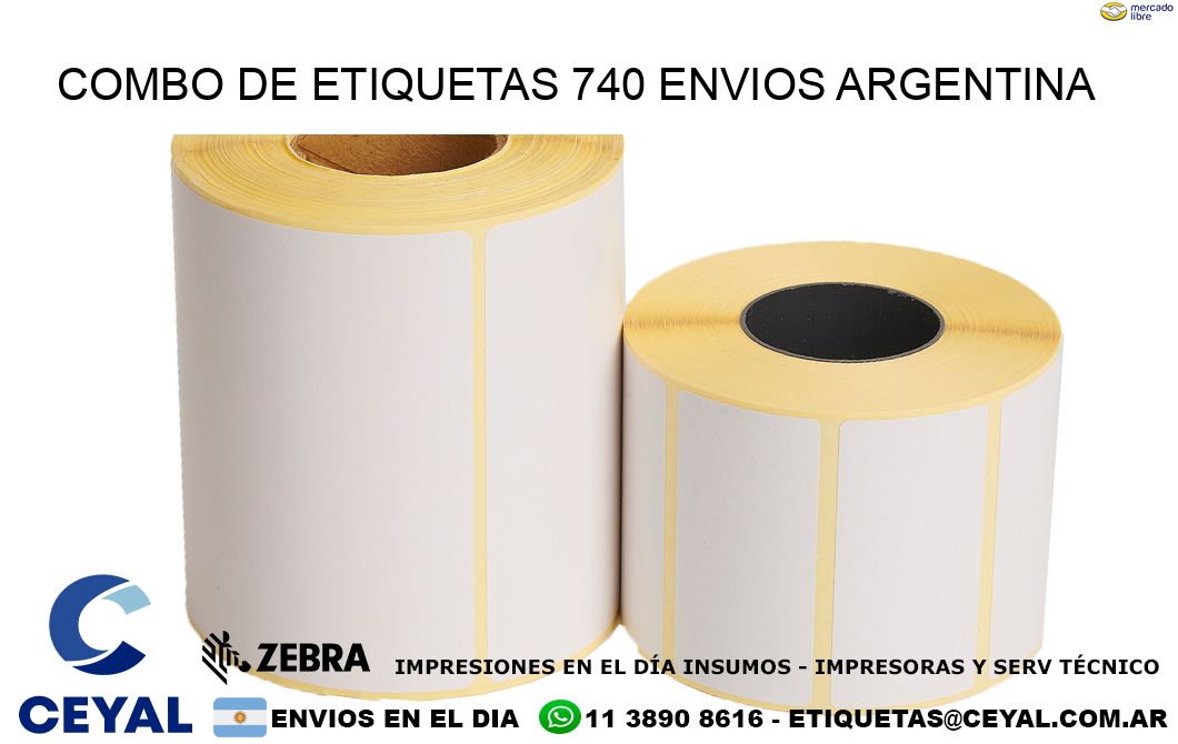Combo de etiquetas 740 ENVIOS ARGENTINA