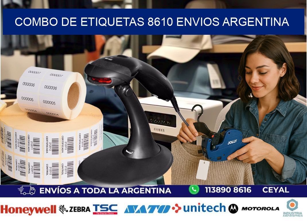 Combo de etiquetas 8610 ENVIOS ARGENTINA