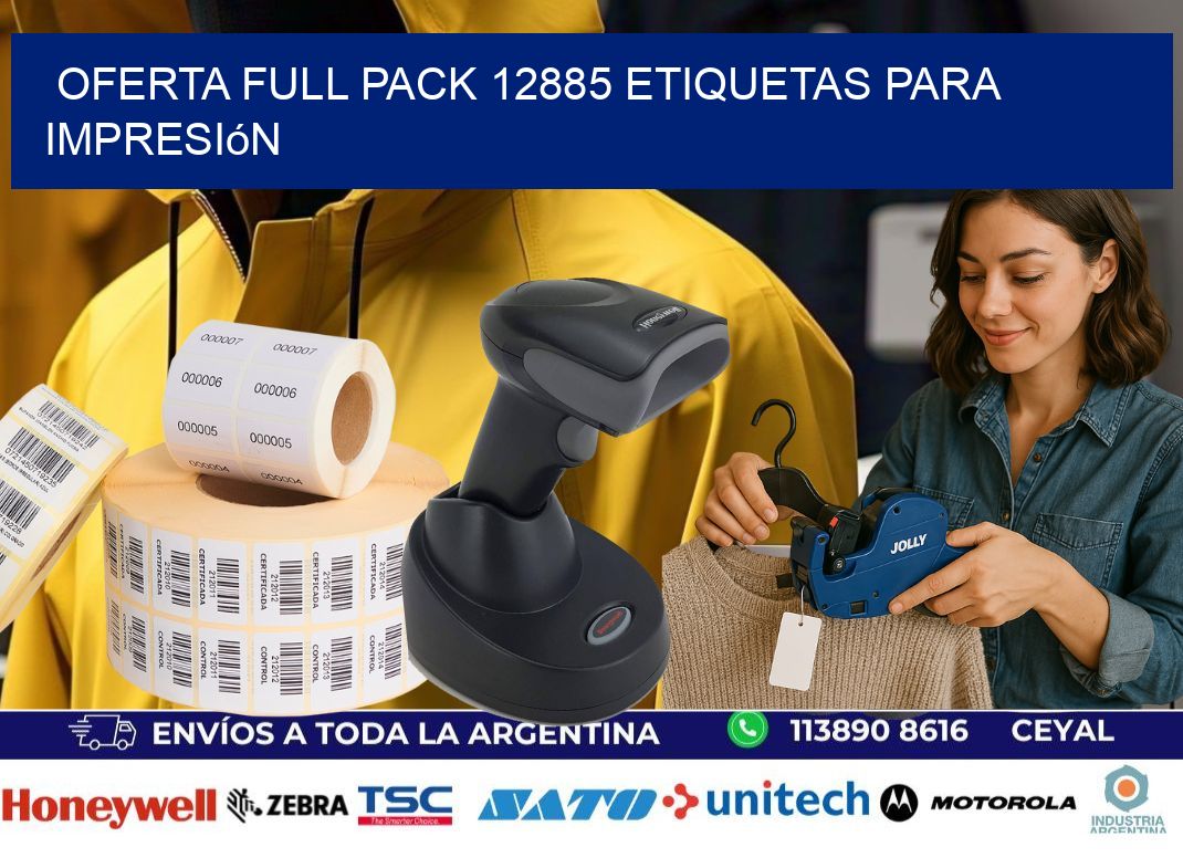 Oferta full pack 12885 etiquetas para impresión