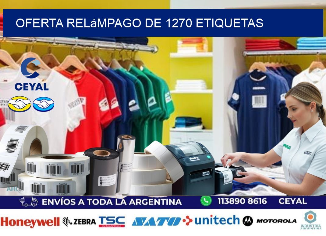 Oferta relámpago de 1270 etiquetas