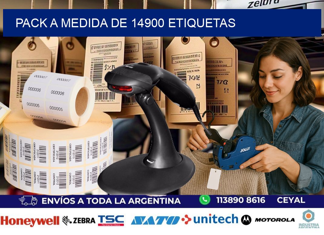 Pack a medida de 14900 etiquetas