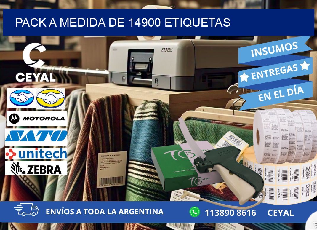 Pack a medida de 14900 etiquetas