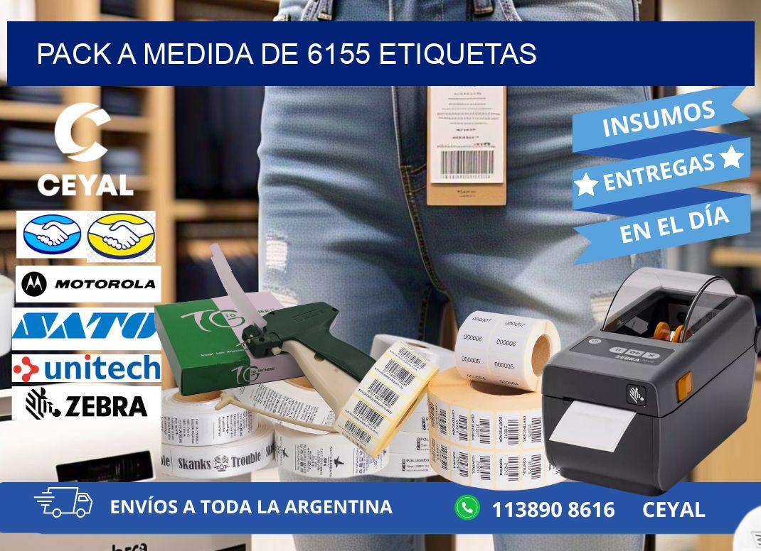 Pack a medida de 6155 etiquetas