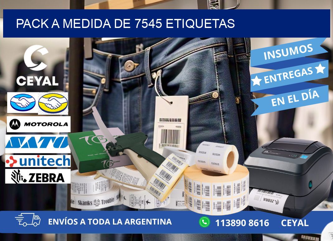 Pack a medida de 7545 etiquetas