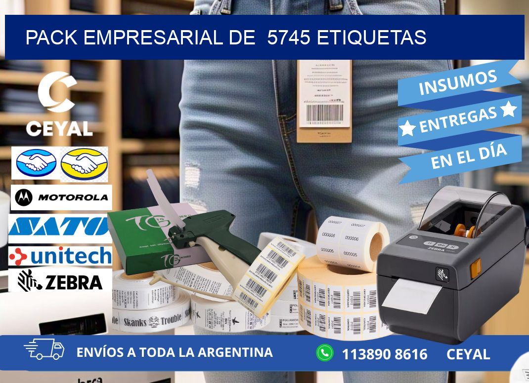 Pack empresarial de  5745 etiquetas
