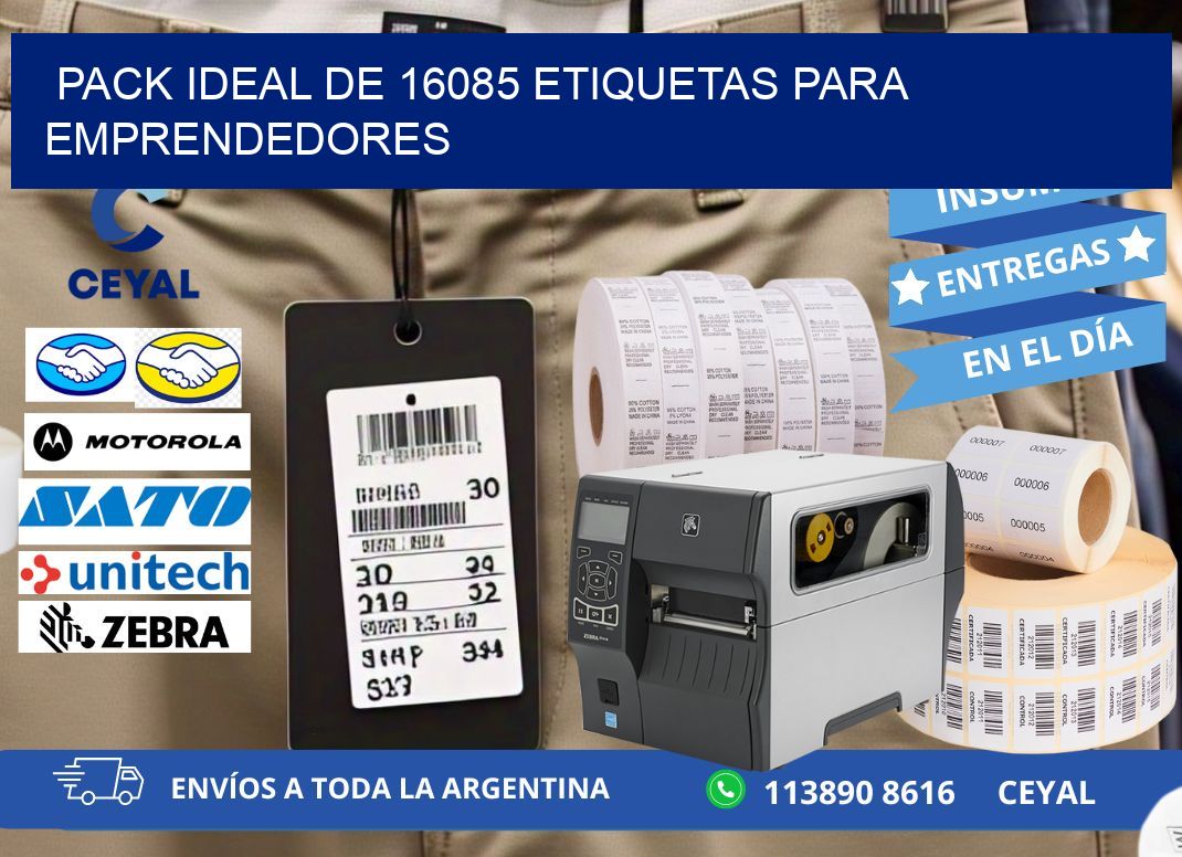 Pack ideal de 16085 etiquetas para emprendedores