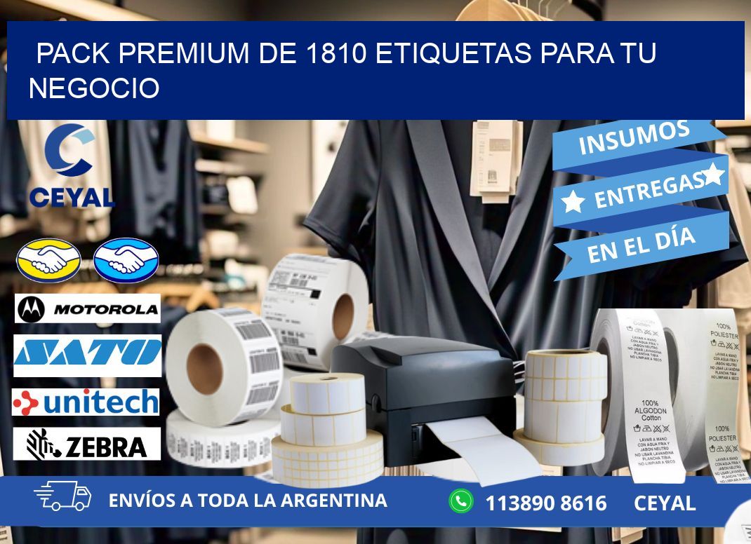 Pack premium de 1810 etiquetas para tu negocio