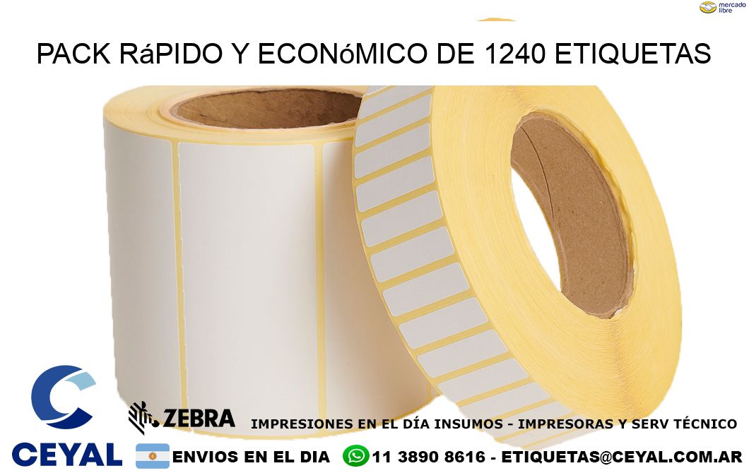 Pack rápido y económico de 1240 etiquetas