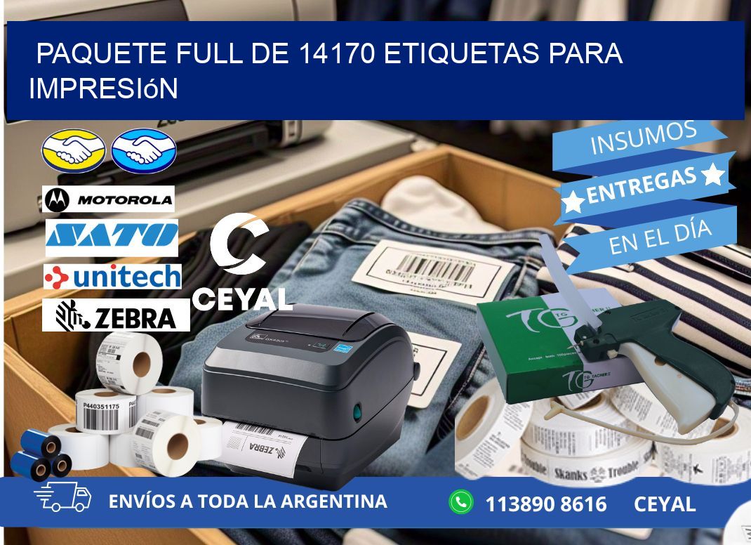 Paquete full de 14170 etiquetas para impresión