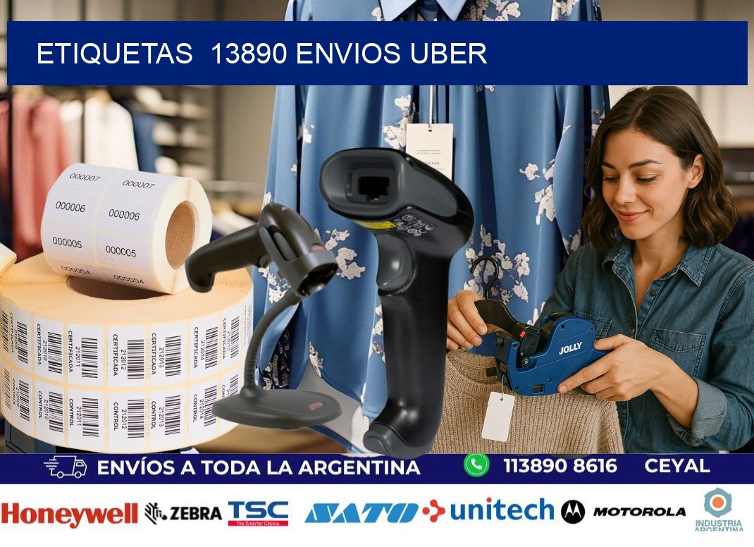 etiquetas  13890 ENVIOS UBER