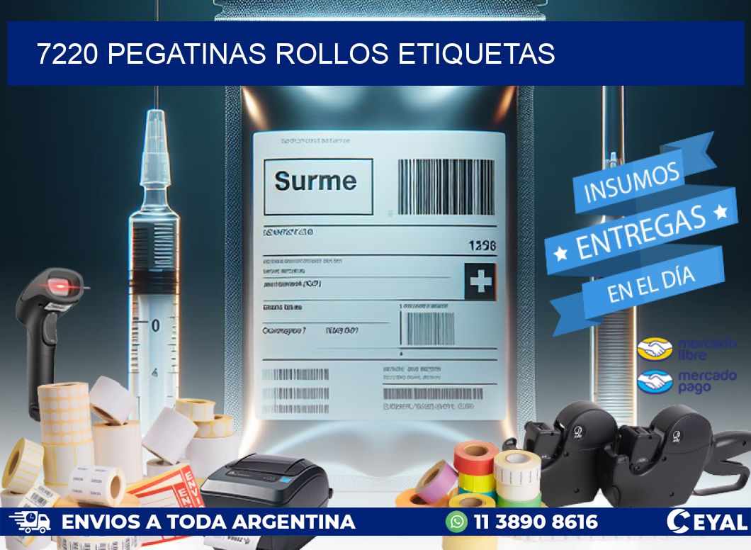 7220 Pegatinas rollos etiquetas