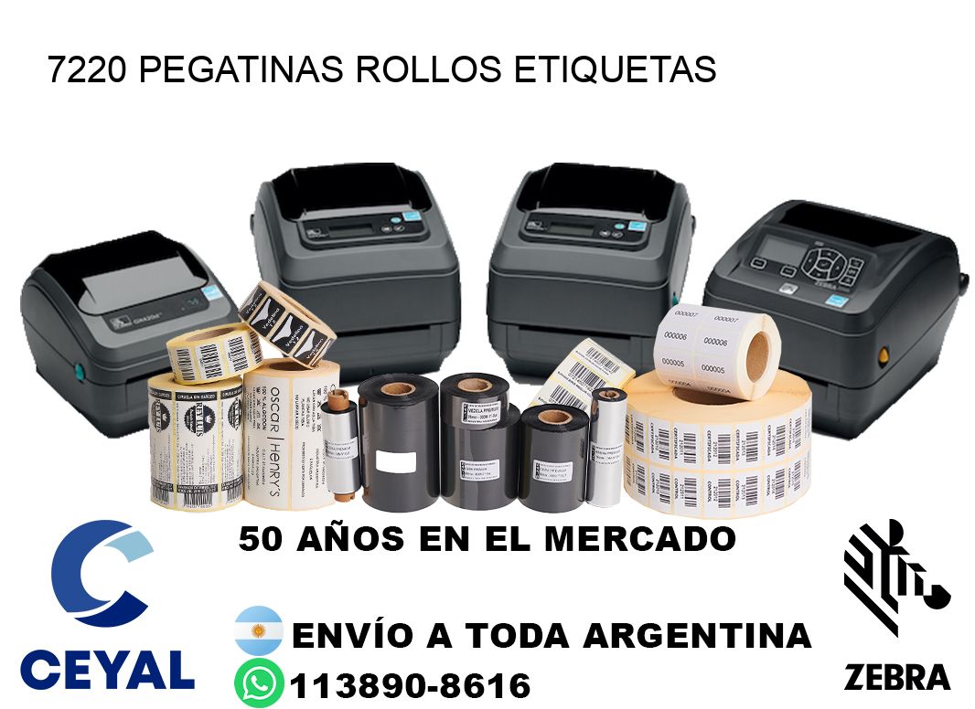 7220 Pegatinas rollos etiquetas