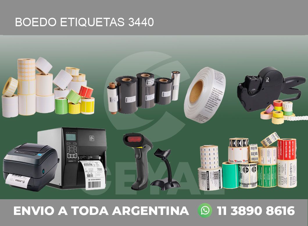 Boedo etiquetas 3440