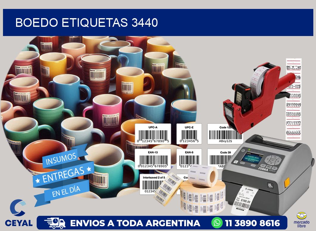 Boedo etiquetas 3440
