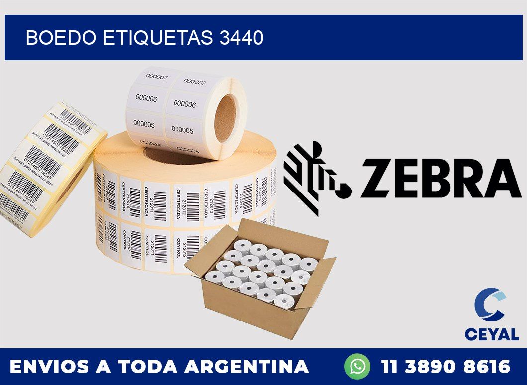 Boedo etiquetas 3440