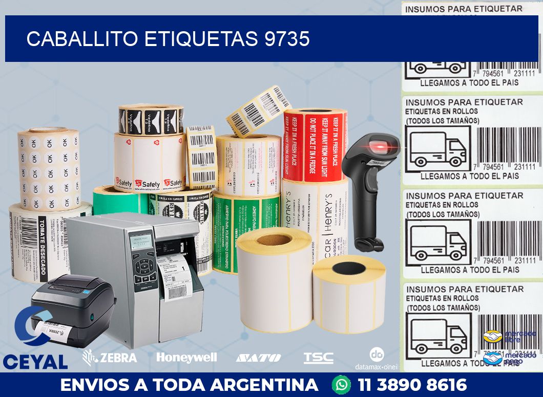 Caballito etiquetas 9735