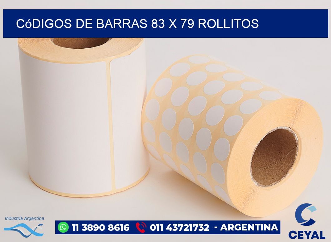 Códigos de Barras 83 x 79 rollitos