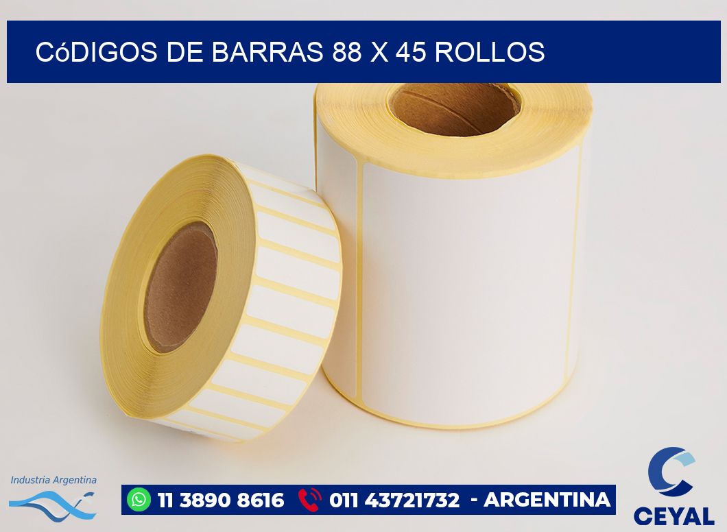 Códigos de Barras 88 x 45 ROLLOS