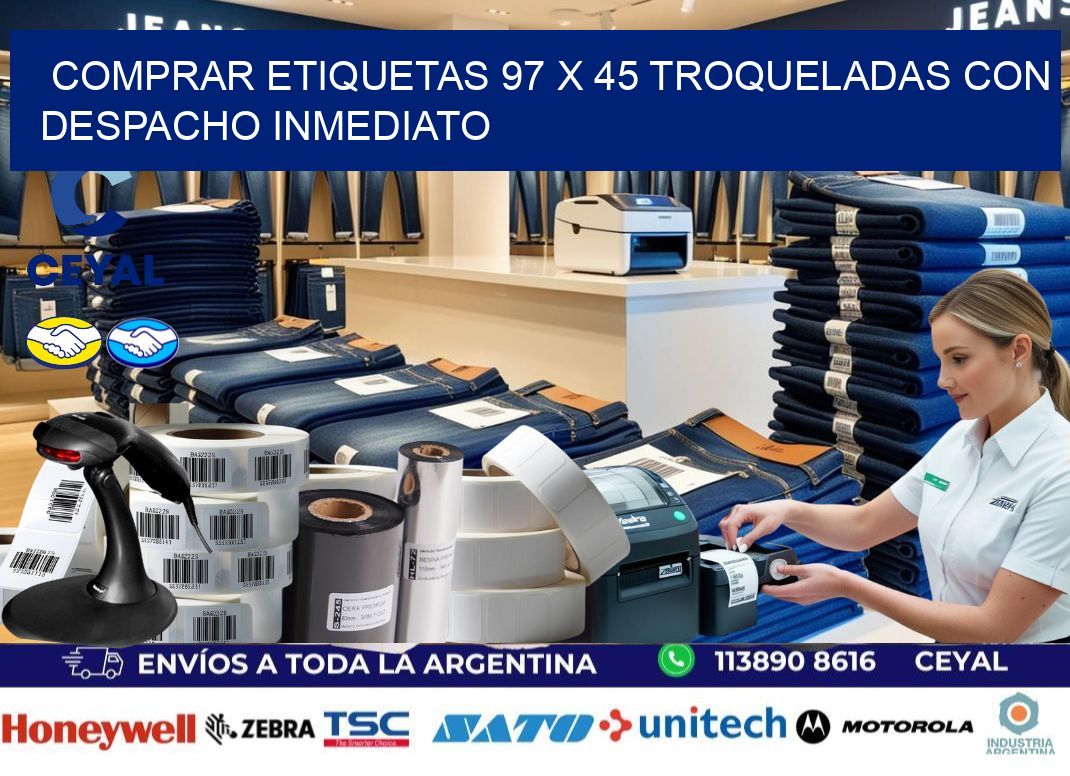Comprar etiquetas 97 x 45 troqueladas con despacho inmediato