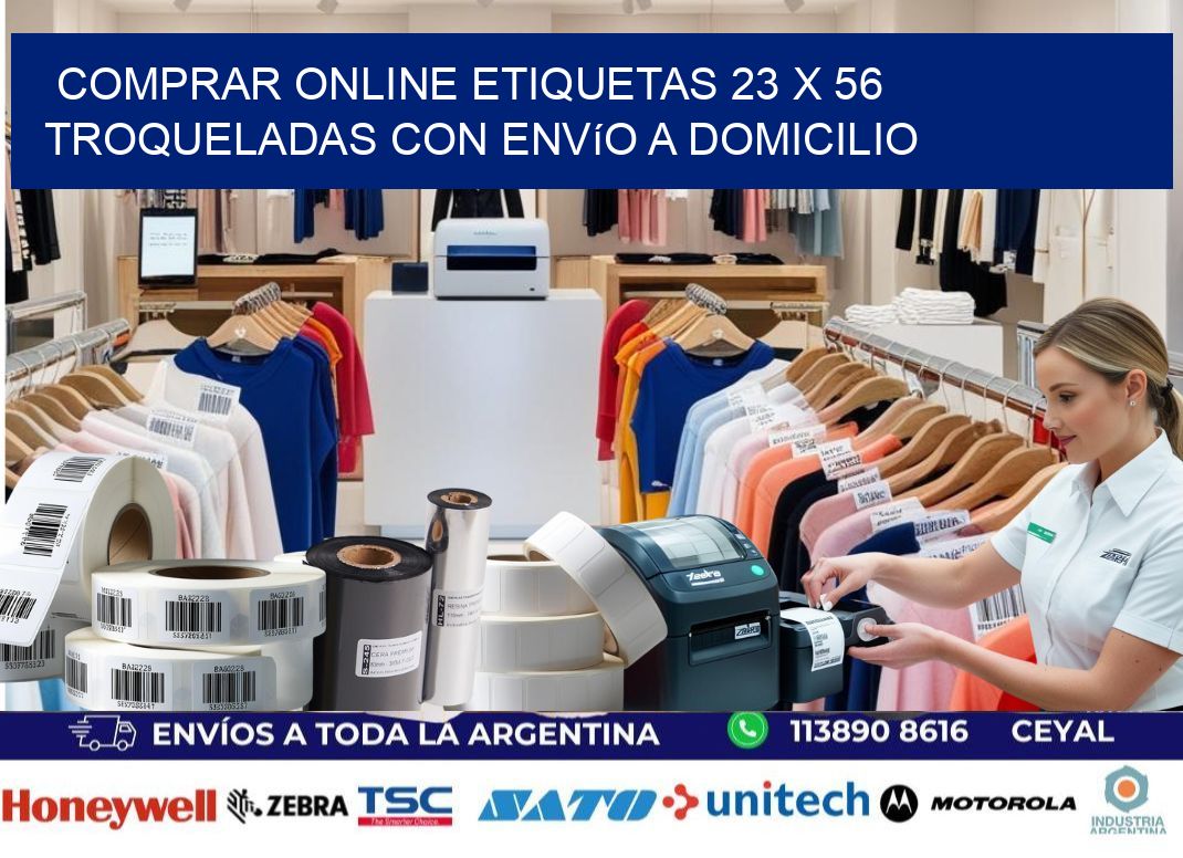 Comprar online etiquetas 23 x 56 troqueladas con envío a domicilio