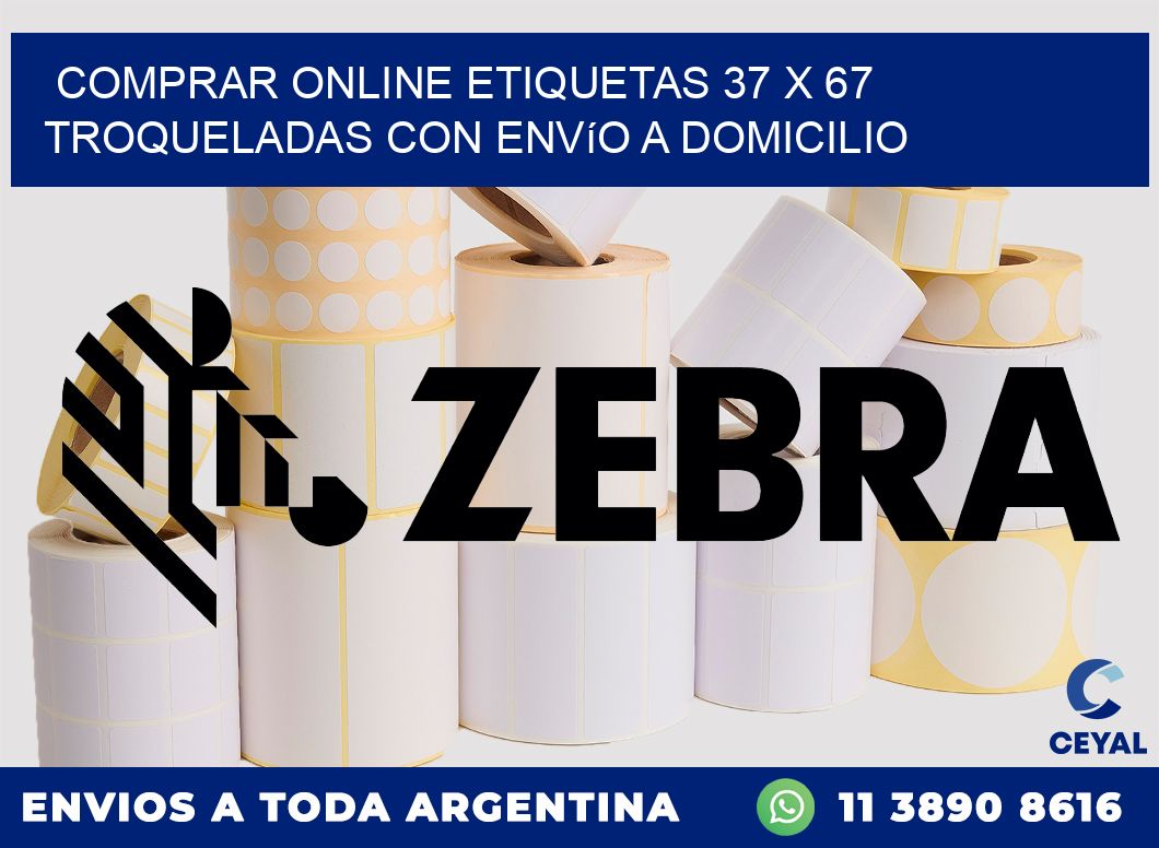 Comprar online etiquetas 37 x 67 troqueladas con envío a domicilio