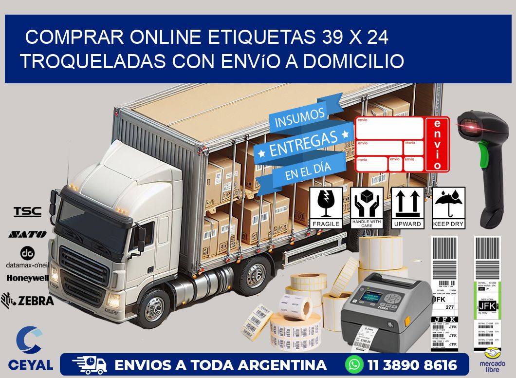 Comprar online etiquetas 39 x 24 troqueladas con envío a domicilio