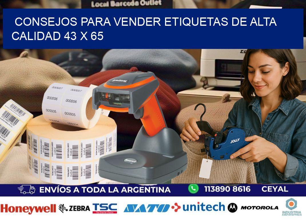 Consejos para Vender Etiquetas de Alta Calidad 43 x 65
