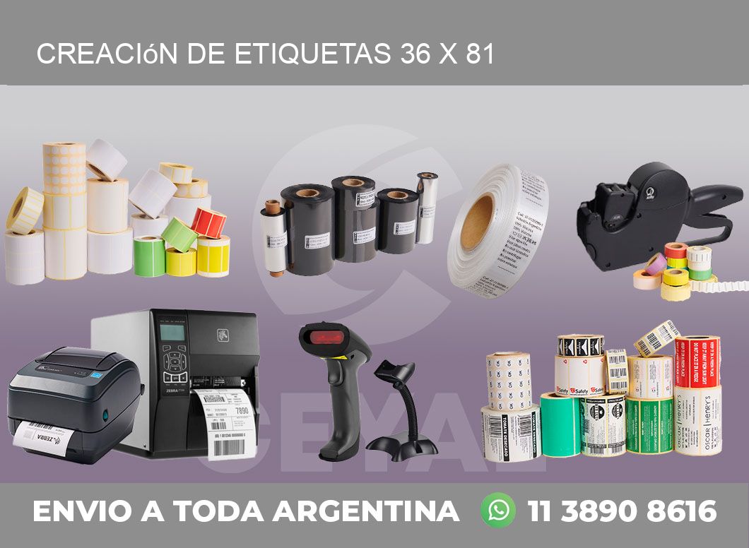 Creación de etiquetas 36 x 81
