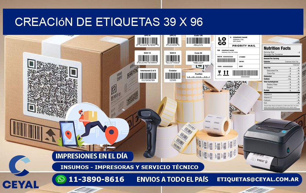 Creación de etiquetas 39 x 96