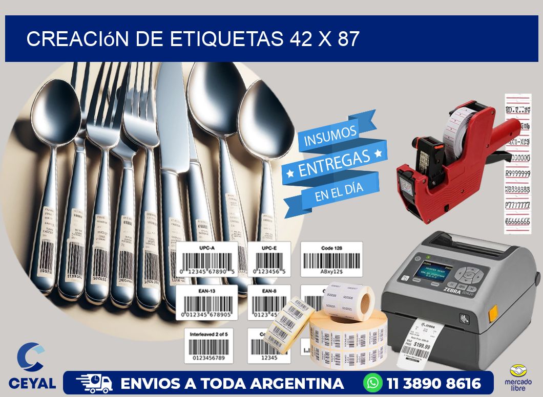 Creación de etiquetas 42 x 87