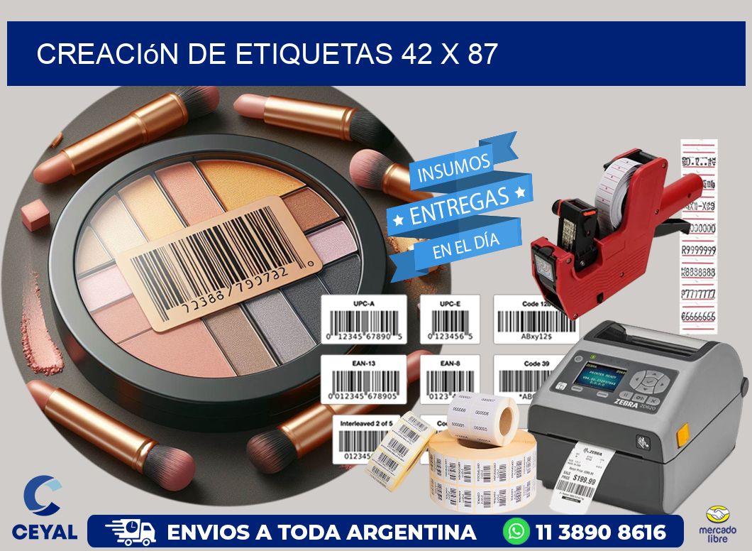 Creación de etiquetas 42 x 87