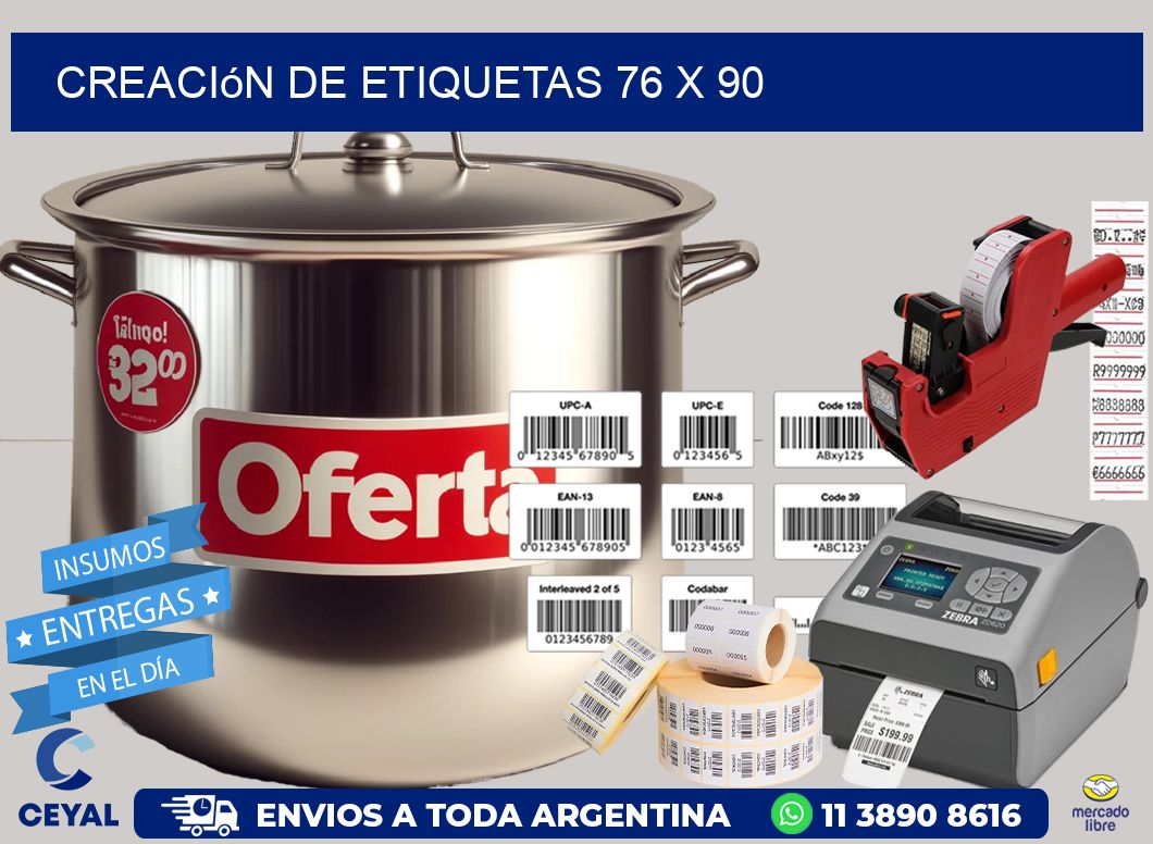 Creación de etiquetas 76 x 90