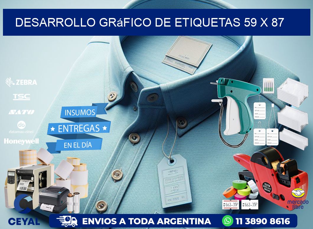 Desarrollo gráfico de etiquetas 59 x 87