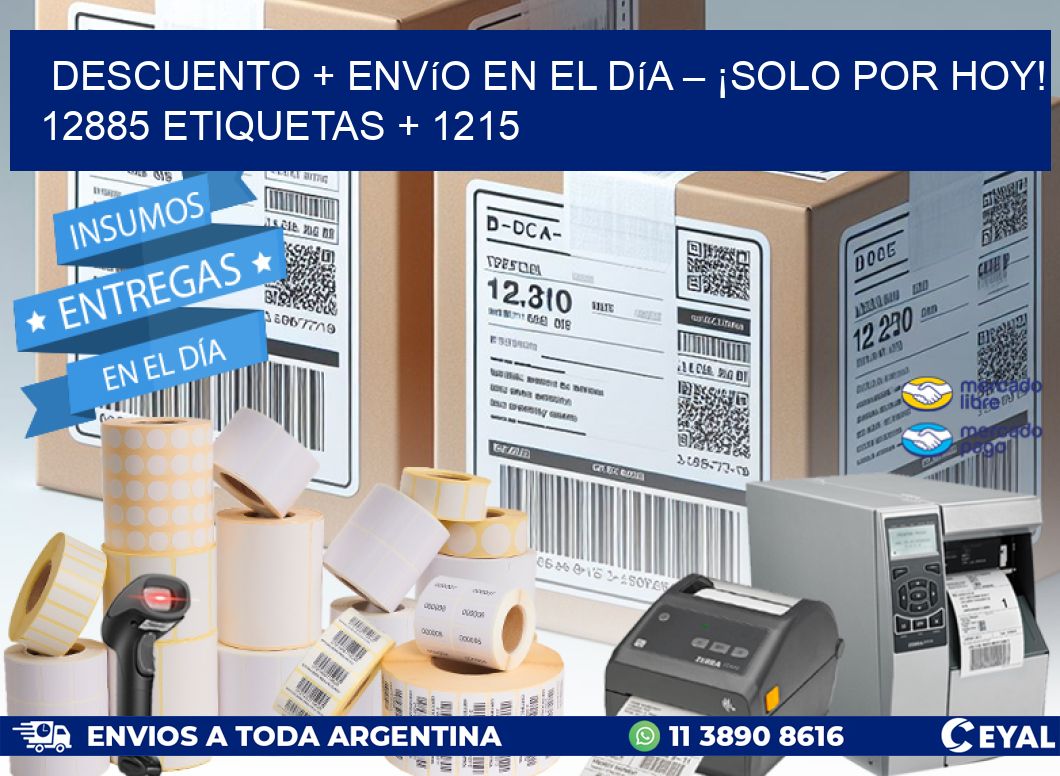 Descuento + envío en el Día – ¡Solo por Hoy! 12885 etiquetas + 1215
