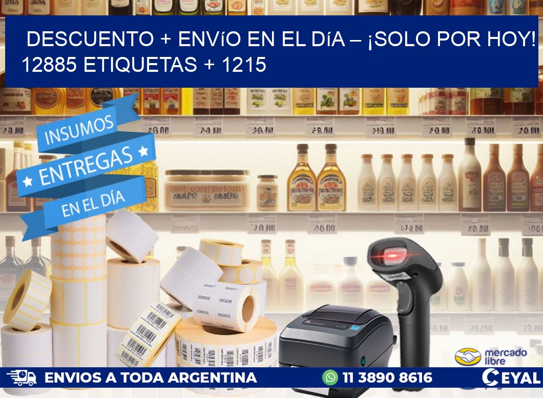 Descuento + envío en el Día – ¡Solo por Hoy! 12885 etiquetas + 1215