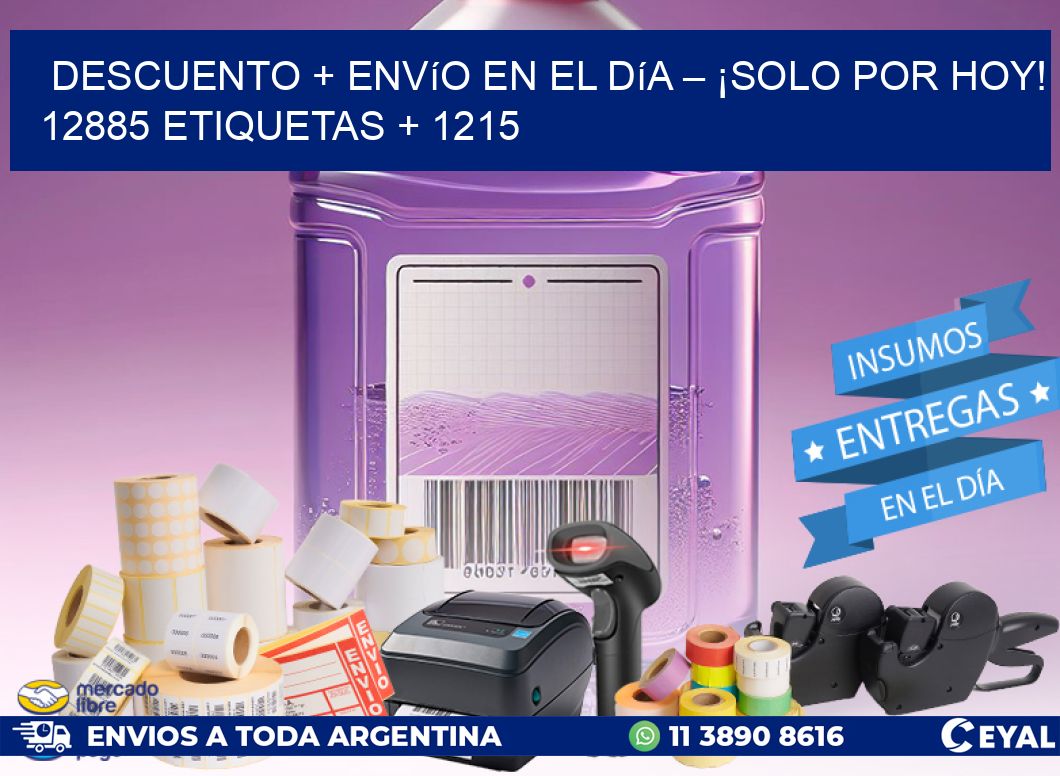 Descuento + envío en el Día – ¡Solo por Hoy! 12885 etiquetas + 1215